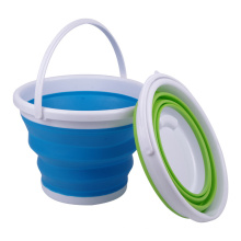 Multifunction Folding Plastic Water Bucket For Outdoor Beach Painting Fishing Car Washing 10L